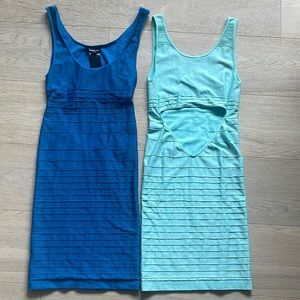 Two Bebe size M/L bodycon dresses